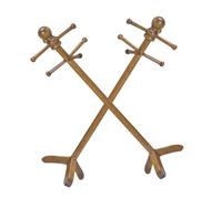 MOLUCKFU 2pcs Scale Miniature Dollhouse Coat Rack Retro Micro Dress Holder for Pretend Play Educational Portable Mini Clothing Rack for Home Decoration and Imaginative Role Play