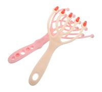 MOLUCKFU 2pcs Scalp Scratcher Hair Massager Tool with 5 Claws for Deep and Relaxing Massage, Made of Sturdy Pp Material, for Home and Travel Use to Simulate Human Finger Sensation