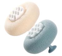 MOLUCKFU 2pcs Soft Bathing Scrubber Balls for Body Shower Skin-Friendly Exfoliating Bath Puff with Rich Lather Supple Nylon Mesh for Gentle Cleansing and Generation Suitable for Adults