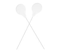 MOLUCKFU 2pcs Stainless Steel Cake Tester Rods Baking Doneness Probe Kitchen Baking Tools Accessories Food Safe Black White