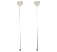 MOLUCKFU 2Pcs Stainless Steel Cocktail Stirrers Swizzle Sticks for Mixing Drinks at Home Bar Parties Lightweight Rustproof Decorative Beverage Mixers for Juice Cocktails Pitchers