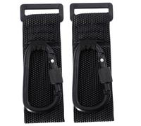 MOLUCKFU 2pcs Stroller Hooks and Clips for Nursery Bags, Non-Slip Thickened D-Shaped Lockable Alloy Hooks, Pram and Pushchair Bag Hangers for Parents