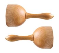 MOLUCKFU 2Pcs Therapy Cupping Cups Massage Set for Home Use, Wooden Gua Sha Suction Cup Device for Meridian Scraping and Relief