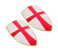 MOLUCKFU 2pcs Tiny Medieval Knight Shield: Toy Plastic Shields For Boys Cosplay - Pretend Play Party Accessories - Creative Cross Pattern Cosplay Prop 11.79"x7.66"