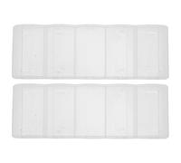 MOLUCKFU 2pcs Transparent Poker Chip Holder Large Capacity Plastic Tray with Cover Portable Professional Chip Box for Poker and Card Game Storage