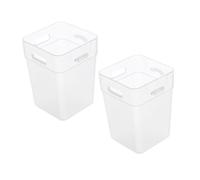 MOLUCKFU 2Pcs Transparent Refrigerator Pantry Bins Large Household Fruit Storage Boxes with Material Multi-functional Fridge Organizers for Fresh Food Preservation and Kitchen Convenience