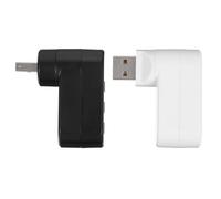 MOLUCKFU 2pcs USB 2.0 Hub Multi-port Splitter Adapter with 3 Ports Plastic USB 2.0 Extension for Laptop and Pc, Black and White, Suitable for Computer Accessories and Peripherals