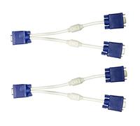 MOLUCKFU 2PCS Vga Splitter Cable Male to Dual Female Video Adapter for Monitor Tv Display Duplicate Device Stable Performance Easy Installation