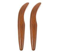 MOLUCKFU 2Pcs Wooden Acupuncture Point Bars Massage Sticks for Home Use, Acupoint Scraping Tool for and Meridian Stimulation, Natural Light Brown Gua Sha Instruments