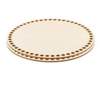 MOLUCKFU 2pcs Wooden Basket Bottom Round Base for DIY Crochet Bag Making
