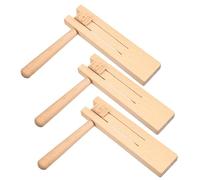 MOLUCKFU 3 Pcs Wooden Ratchet Instrument Orff Percussion Noise Makers for Party Favors Football Games Family Gatherings Musical Literacy Development