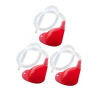 MOLUCKFU 3 Sets Reusable Plastic Funnel Set with Long Angled Nozzle and Flexible Hose Clear Tube Oil Funnel for Automotive Fuel and Fluid Transfer for Cars Motorcycles and Rvs