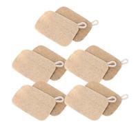 MOLUCKFU 30PCS Natural Loofah Sponge Scrubber Lightweight Ergonomic Kitchen Cleaning Sponges with Fibrous Design for Efficient Grease Removal and Daily Household Use