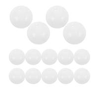 MOLUCKFU 30pcs White Ball Inserts for Childsafe Plastic Noise Maker Squeaker Accessories Lightweight DIY Craft Bells for Handmade Crochet and Repair Bulk Pack