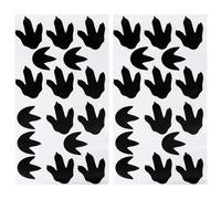 MOLUCKFU 32pcs Dinosaur Sticker Wall Decals for Kids Bedroom Decor, Creative Black Dragon Footprint Adhesive PVC Stickers Safe to Use for Children's Room Decoration