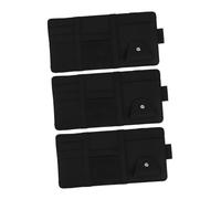 MOLUCKFU 3pcs Auto Visor Case Car Visor Storage Organizer Travel Document Holder for Trucks Black