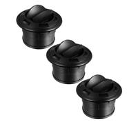 MOLUCKFU 3pcs Black Round RV Air Outlet Vent Φ100/75mm Fixed Screws, Caravan and Motorhome Air Conditioner Vent Cover for Improved Airflow and Secure Mounting