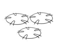MOLUCKFU 3pcs Cast Milk Pot Holder Burner Grate Wok Support Ring for Gas Stove Accessories Cooktop Rack Steaming Stand