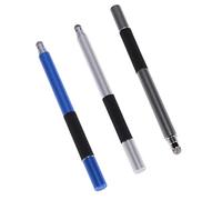 MOLUCKFU 3pcs Multi-function Capacitive Stylus Pen for Tablets and Smartphones Round Thin Tip Lightweight Metal Design in Grey Silver Dark Writing Tool for Touchscreens