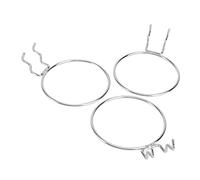 MOLUCKFU 3Pcs Round Metal Plating Hooks Cup Holder Home Mug Rack Organizer Strong Bearing Capacity for Wall Display in Kitchen Mall and Restaurant