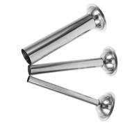 MOLUCKFU 3Pcs Stainless Steel Sausage Stuffer Tubes Set Size 5 Sausage Filler Tube Kit for Homemade Meat Filling and Making