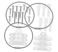 MOLUCKFU 3sets Furniture Secure Straps Set Safety Anchors for Home Furniture Cold-Rolled Prevents Tipping of Cabinets Bookshelves Tvs