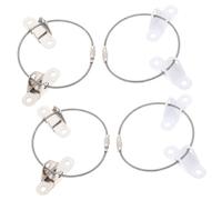 MOLUCKFU 4 Sets Proofing Furniture Straps Anti-Fall Adjustable Connectors for Wardrobe Tv Cabinet Anti-Shake Fixers with Stainless Steel and White for Home Safety