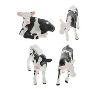 MOLUCKFU 4pcs Animal Toys for Year Olds Miniature Cattle Models Realistic Farm Animal Figurines for Boys and Girls Landscape Dollhouse