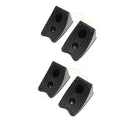 MOLUCKFU 4pcs Black Rubber Wheel Chocks with Oil-resistant Surface Non-slip Tire Stopper Blocks for Trailers Vehicles Forklifts and Garage Use Portable Anti-slip Wheel Stops with Integrated