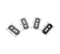 MOLUCKFU 4pcs Blank Audio Cassette Tapes with Clear Plastic Storage Case for DIY Recording Educational Use Birthday Party Messages and Retro Music Playback