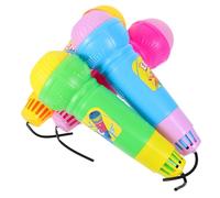 MOLUCKFU 4pcs Echo Microphone Toy for Kids 19cm Lightweight Karaoke Mic Fun Echo Effect for Birthday Parties and Educational Play
