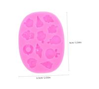 MOLUCKFU 4PCS Food-Grade Silicone Fondant Molds Non-Stick Flexible Cake Popsicle Ice Cream Chocolate Candy Baking Moulds for Oven Freezer Reusable Dessert Tools