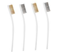 MOLUCKFU 4pcs Metal Rust Removing Brush Steel Wire Cleaning Brushes with Plastic Handle for Home Industrial Automotive Use Versatile Rust Removal and Surface Cleaning Tools