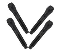 MOLUCKFU 4pcs Pretend Microphone for Lightweight Comfortable Grip Realistic Sound Effects Black Role Play Cosplay Birthday Party Favors