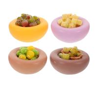 MOLUCKFU 4pcs Realistic Chinese Food Model Steamed Bun Props with Striking Detail for Kitchen Display Photography Restaurant Decor Compact Fake Breakfast Simulation