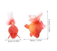 MOLUCKFU 4pcs Realistic Goldfish and Koi Figurines for Aquarium Decor Non-toxic Fish Tank Animal Models Interactive Learning for Lifelike Aquarium Supplies