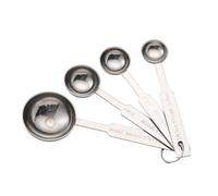 MOLUCKFU 4pcs Stainless Steel Measuring Spoons Set for Cooking Baking Spices and Nursing Powder Scale Kitchen Utensils