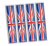 MOLUCKFU 4pcs Uk Flag Metal Emblems Zinc Alloy Car Stickers National Flag Decals for Vehicles Trucks Home Door Decoration with Strong Adhesive Easy to Apply Patriotic Badge