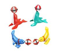 MOLUCKFU 4Pcs Wind-up Seal Toy Adorable Clockwork Model for Boy Girl Random Color Safe Design Encourages Movement and Coordination for Parties and Decor