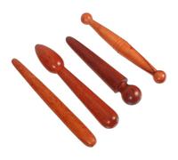 MOLUCKFU 4pcs Wooden Trigger Point Massager Tool Set for Foot Reflexology User Friendly Manual Acupressure Equipment for Home Relaxation and Traditional Chinese Medicine