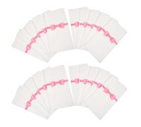 MOLUCKFU 50pcs 40x40cm Disposable Cutlery Pocket Napkins with Bow Tie Print, Deep Pink Paper Dinner Napkins for Restaurant, Party, and Family Gatherings