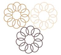 MOLUCKFU 50pcs Elastic Hair Ties for Women and High Stretch Plastic Ponytail Holders Prevent Slippage Comfortable Resin Hair Bands for Daily Use