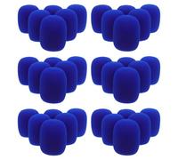MOLUCKFU 50pcs Microphone Pop Filter Foam Covers Handheld Windscreen Sponge Windproof Mic Windscreen Muffs for Karaoke Stage Performance