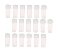 MOLUCKFU 50pcs Plastic Sample Vials with Caps Refillable Bottles for Pills Powder Granules Portable Medicine Storage Containers