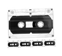 MOLUCKFU 5pcs Blank Cassette Tapes with Transparent Case Clear Audio Cassettes for Voice Recording Music DIY Projects Portable Retro Style for Lectures and Personal Messages