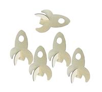 MOLUCKFU 5pcs DIY Wooden Rocket Unpainted for Creative Assembly and Painting Wood Material for Home and School Craft Activities Enhances Manual Dexterity and Imagination
