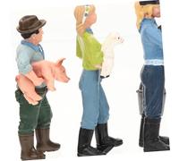 MOLUCKFU 5pcs Farmworker Figure Realistic Resin Farmer Models Educational for Pretend Play Table Accessories Home Decor Ornaments