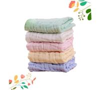 MOLUCKFU 5pcs Gauze Towels Lightweight Hand Towels for Shower Newborn Boys Absorbent Washcloths No Odor
