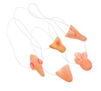 MOLUCKFU 5Pcs Halloween Vinyl False Witch Nose Costume Props for Cosplay Party Supplies, Random Style Simulation Witch Nose for Masquerade and Halloween Performance