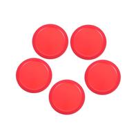 MOLUCKFU 5PCS Mini Air Hockey Pucks Red Compact Replacement for Game Tables and Adults Hockey Accessories for Multiplayer Team Play and Portable Use